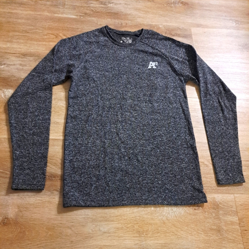 Aeropostale A87 Long Sleeve Black Gray Shirt Authentic Outdoor /Sleepwear Medium